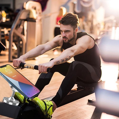 Double Sided Magnetic Mobile Phone Holder For Gym, universal phone holder♡ Y9N8 - Photo 9 sur 11