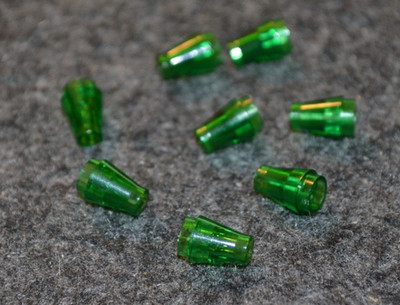 (8) 1x1 Green Translucent Cone Bricks ~ New Lego Parts ~