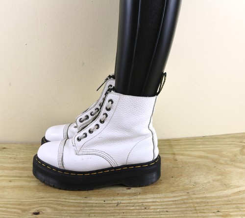 Doc Dr Martens Boots Womens 7 White Sinclair Platform Shoes