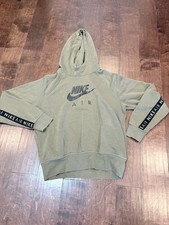 Nike Air Olive Green Mock neck Hoodie Sleeve Back Spell Out Women  s Large