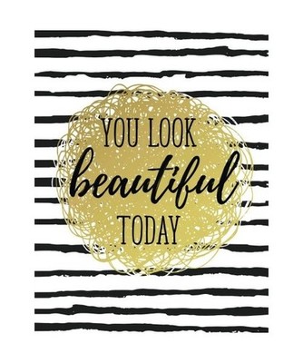 You Look Beautiful Today: 100 Pages - Blank Page Journal Notebook 