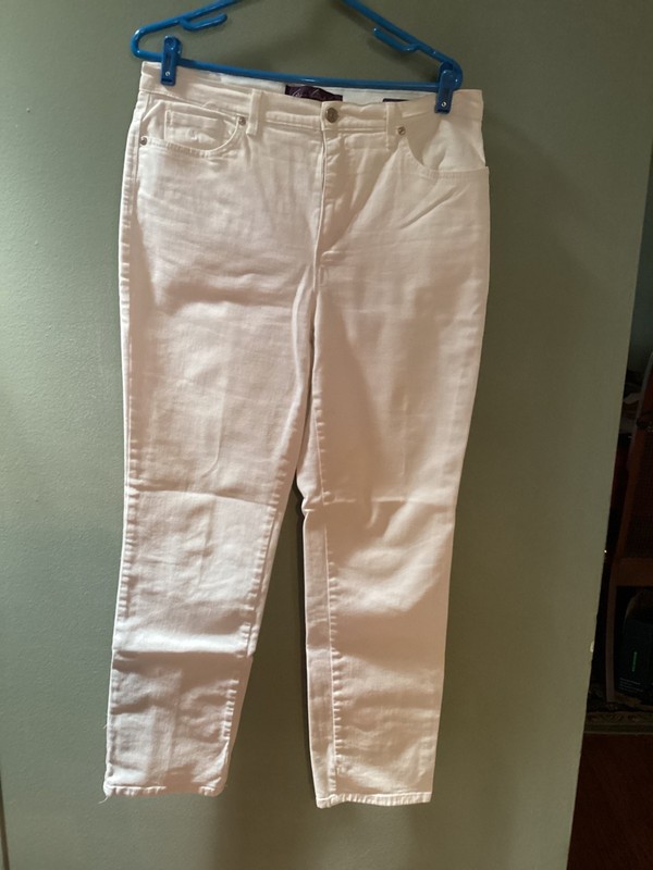 Gloria Vanderbilt Womens Amanda Jeans Size 12 White 5 Pockets