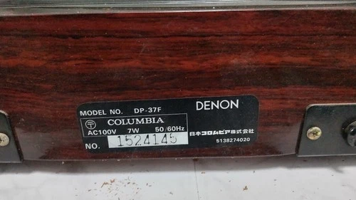 S2130 COLUMBIA DP-37F Turntable/Record Player/MM Type Cartridge DC-65/Columbia
