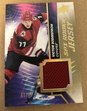 2020-21 UD SPx - ROOKIE Jersey Card - GOLD - Victor Soderstrom. rookie card picture