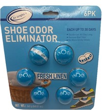 Air Jungles Shoe Odor Eliminator Scented Air Fresh Linen 6pk Athlete Freshener