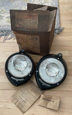 NOS Vintage 1938 1939 Ford K-D LAMP SEALED BEAM CONVERSION HEADLAMPS Headlights