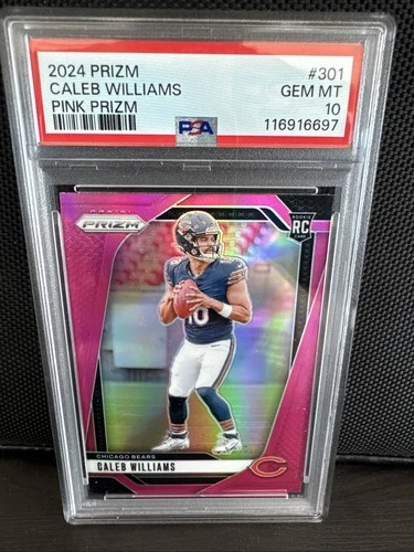 2024 Prizm Caleb Williams Pink PSA 10 RC #301