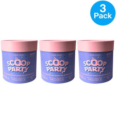 I Dew Care Scoop Party Face Mask Set 0.50 oz 3 Pack New Exp 03/26/2027