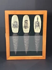 Arrowhead Knife Set: Chief Sitting Bull, Warrior Peo Peo, Chief Joseph