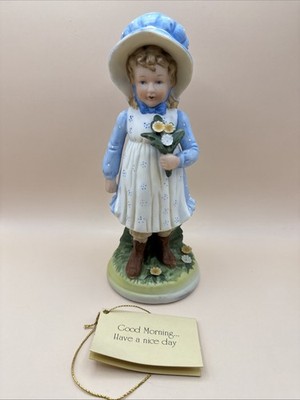 Vintage Holly Hobbie Good Morning Have A Nice Day Figurine Girl