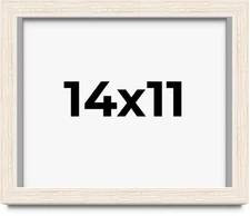 14x11 Shadow Box Frame White | 1.125 Inches Deep Real Wood Rustic Shadowbox Disp