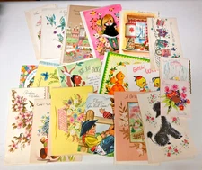 Vintage Lot of 1960’s Unused Get Well And Birthday Greeting Cards 20 Cards