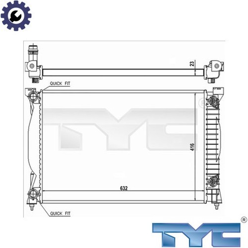 RADIATOR ENGINE COOLING 702-0014-R FOR AUDI A4/B7/Convertible/B6 A6/C5 SEAT