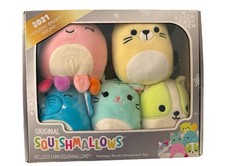 2021 Squishmallows Christmas Ornaments Holiday Bright Squad Set of 5 no unicorn