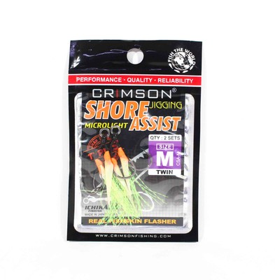 Crimson CSA-M Shore Jigging Assist Hook Twin 2 per pack Size M (2587)