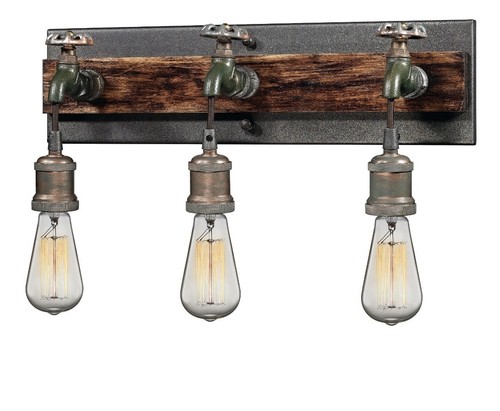 Elk Home Jonas 3-Light Bathroom Vanity Light Faux Faucet Handles MSRP $330