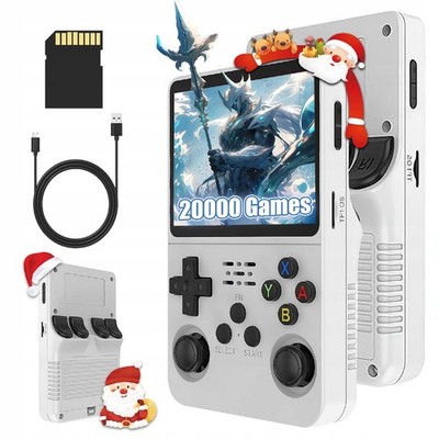 R36S Retro Handheld Konsole, weiß, 21.000+ Spiele NEU&OVP 3,5'' Display, 128G, DE