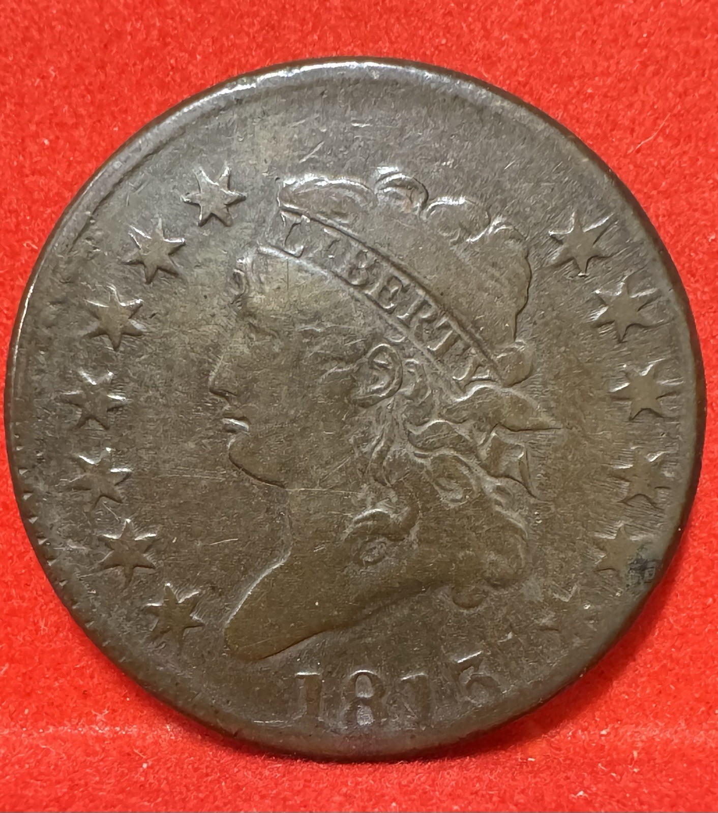 1813 Classic Head Large Cent Fine Key Date