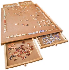 Puzzle Board with Drawers – 1000 Piece Jigsaw Puzzle Table Organizer Premium Woo