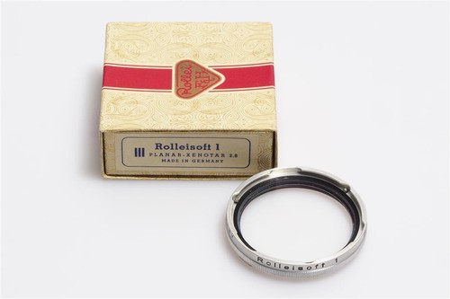 Filtre Orange Rollei Rolleiflex Bay III sous étui cuir, traces légères