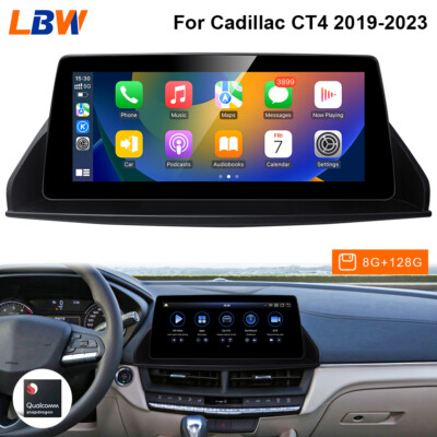 Car Android GPS 10.25'' 8+128G Radio Wireless Carplay For Cadillac CT4 2019-2023
