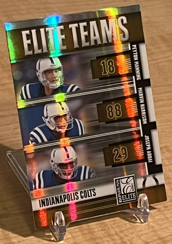 Donruss Elite Teams Gold 098/200 2007 Peyton Manning/Harrison/Addai #ET-11 Colts - Imagen 3 de 15