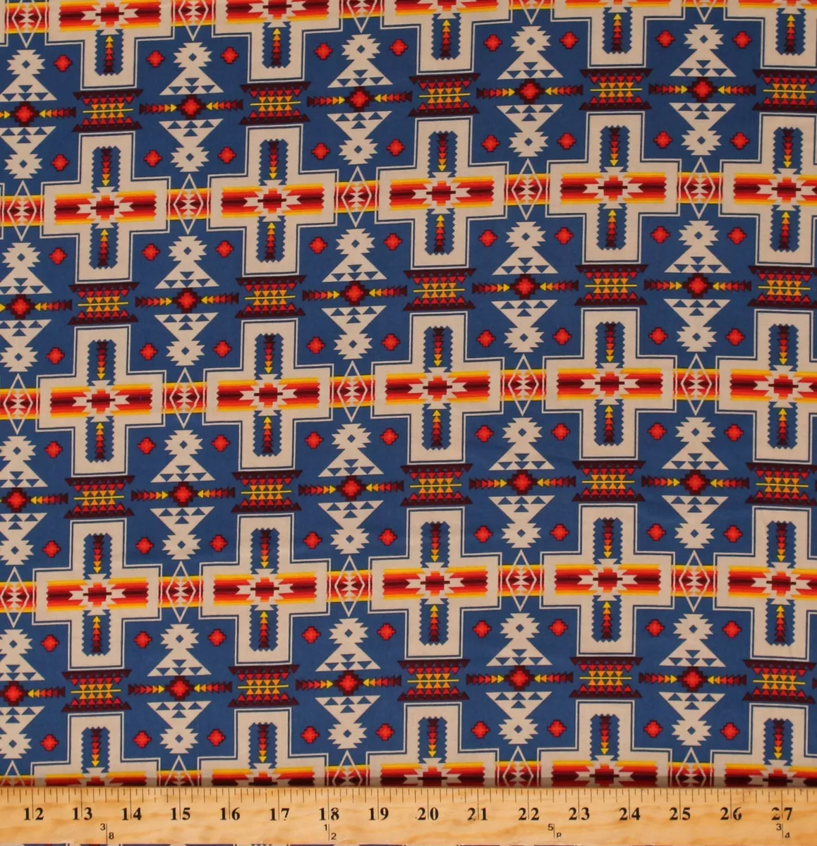 Cotton Southwestern Tribal Print Tucson Aztec Fabric Print by the Yard D366.45