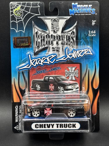2004 Muscle Machines Jesse James West Coast Choppers BLACK CHEVY TRUCK Look 1:64
