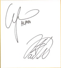 Tetsuya Naito Chris Jericho Signed Shikishi BAS COA New Japan Pro Wrestling WWE