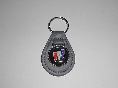 BUICK SKYLARK CENTURY REGAL LESABRE ELECTRA CENTURION LEATHER KEYCHAIN DARK GREY