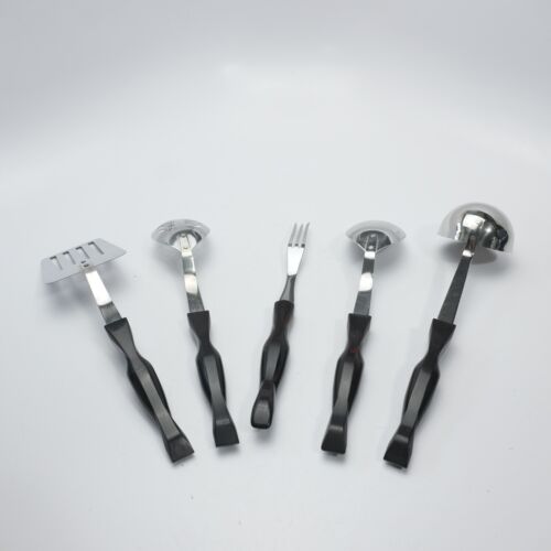 Cutco 5 Utensil Slotted Spatula Ladle Spoon Fork Brown Orange Swirl 17 KD KC KF - Picture 6 of 6