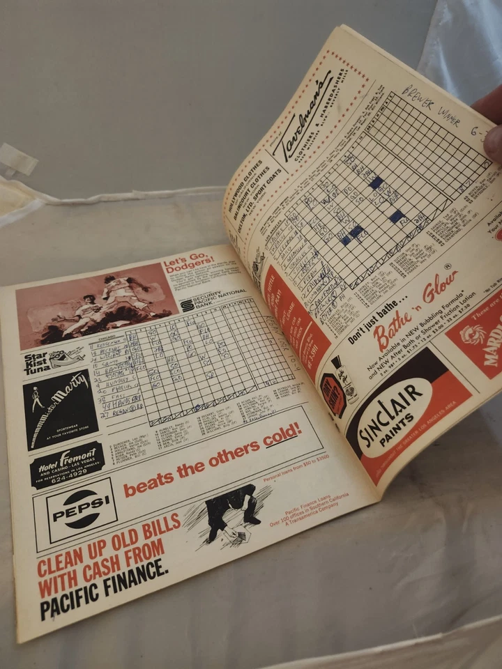 1968 AUGUST 28 DODGERS VS. CHICAGO CUBS GAME 2 DOUBLE HEADER - Image 3 of 3