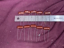 10 VINTAGE 1970s NOS C-D .036 uF 10% 600V BROWN DROP CAPACITORS Guitar Tone Amp