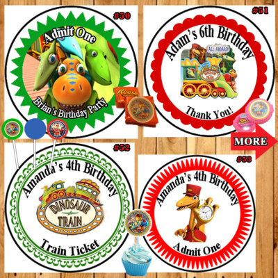 Dinosaur Train Birthday Stickers1 Sheet Round Sticker Favor Sticker Personalized