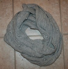 NWT Abercrombie Girls No Size Grey Eternity Continual Knit Scarf