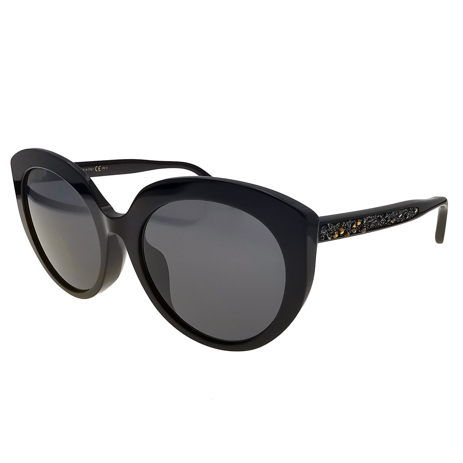 Jimmy Choo Sunglasses ETTY/F/S 807IR Black Cat Eye w Crystal Temples