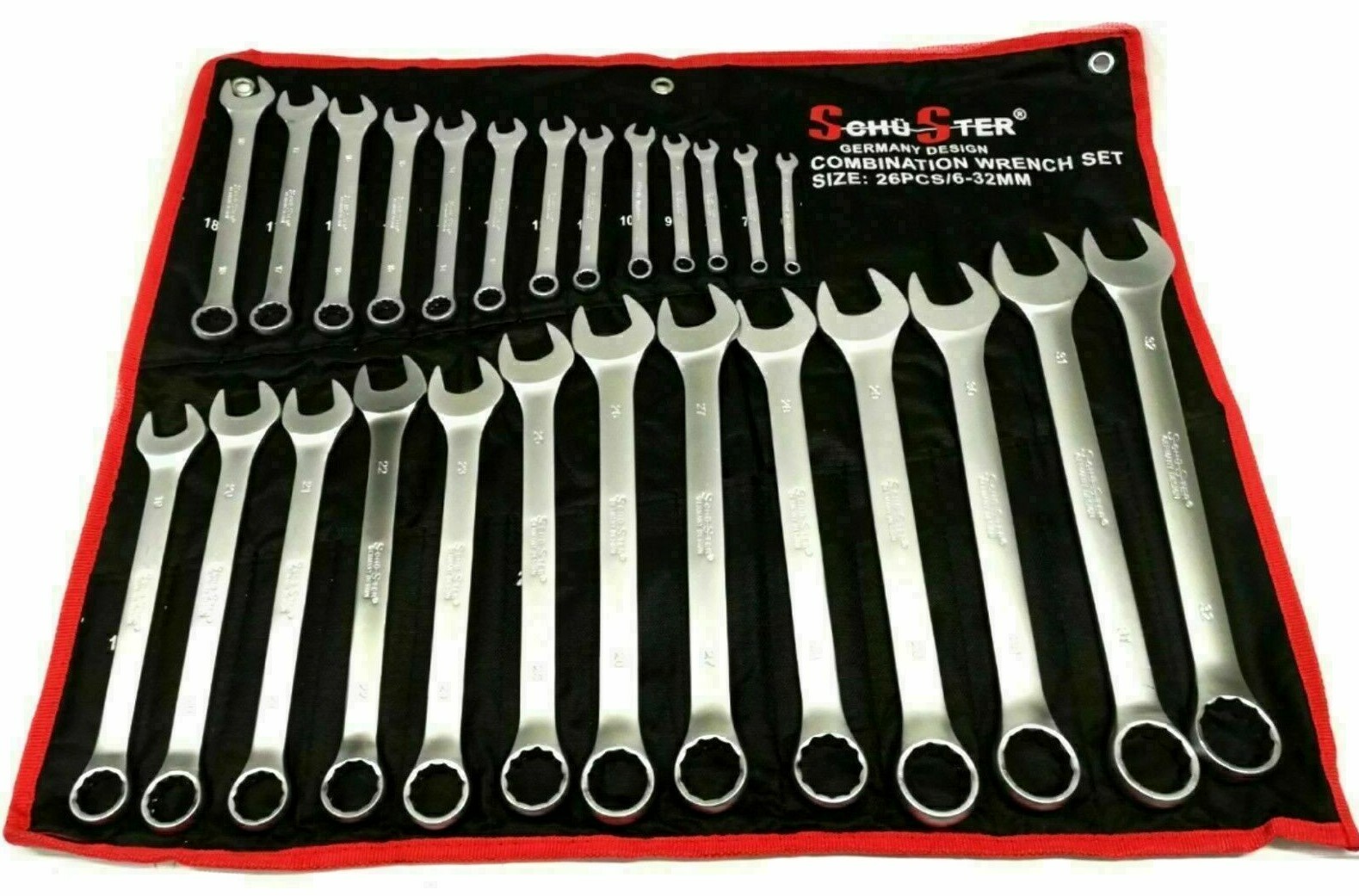 Kit Set Chiavi Inglese Combinate a Stella Acciaio Officina Meccanico - 25 Pezzi
