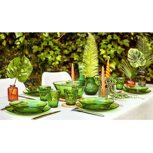 Dinner Plate 23.5cm Round Green Tempered Glass Crockery Duralex Dinnerware 6pcs - 第 5/7 張圖片