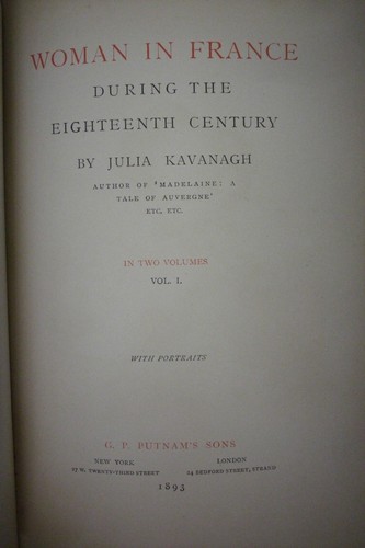 1893 2 Volume Set WOMAN IN FRANCE DURING THE 18th CENTURY *Famous Women - Picture 3 of 10