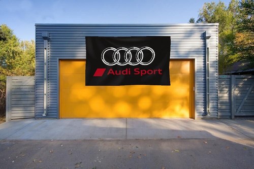 Audi Sport Black Flag 3x5 FT Car Racing for Garage Man Cave Wall Decor Banner - Picture 2 of 2