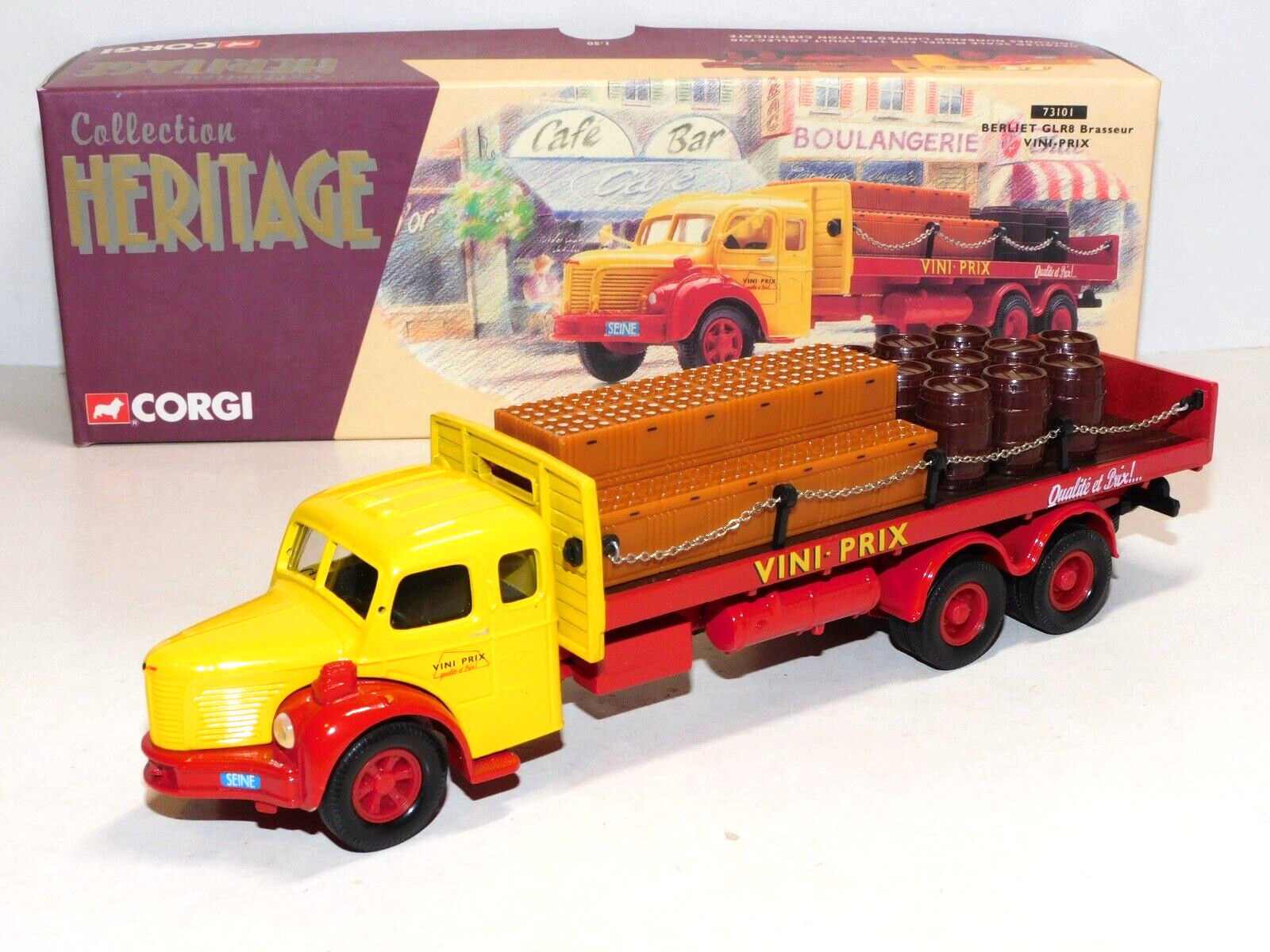 CORGI BERLIET GLR8 BRASSEUR VINI-PRIX 1/50 73101 CHAIN TRUCK