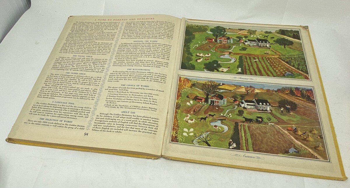 Golden Dictionary 1030 Words 1500 Pictures A Giant Golden Book