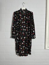 Marc Jacobs Women's Dress Floral Pattern Silk Black Size 0