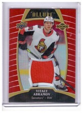 Vitaly Abramov 2019-20 Upper Deck Allure Rookie Red Rainbow Jersey Card #84