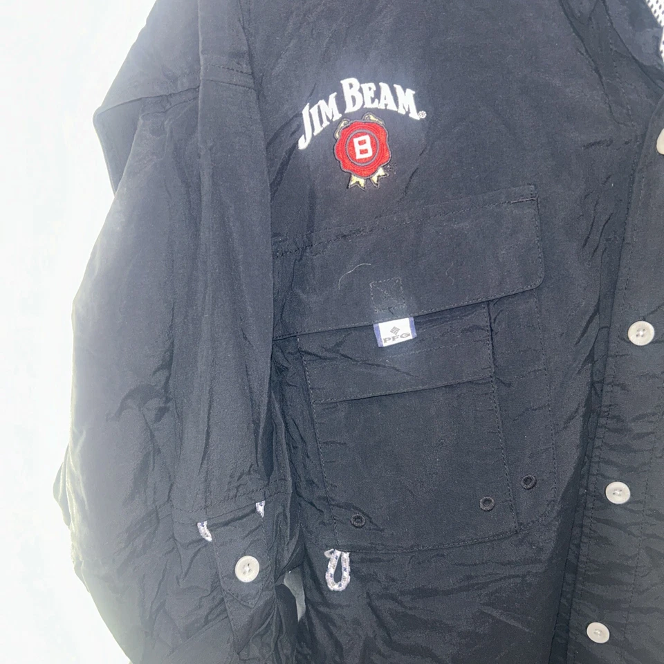 Columbi PFG Jim Beam Bourbon Button Shirt XL - Image 2 of 4