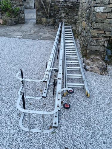 two cat ladders and one extension ladder all aluminium