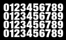 0-9 Reflective Numbers White Sticker Vinyl Decals CHOOSE 1"-12" Set Of 40 RV2 