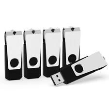 5PCS 32GB 64GB 128GB Swivel USB Flash Drive Pen Drive Rotating USB Memory Stick