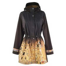 Galleria Raincoat Klimt The Kiss, Black/gold