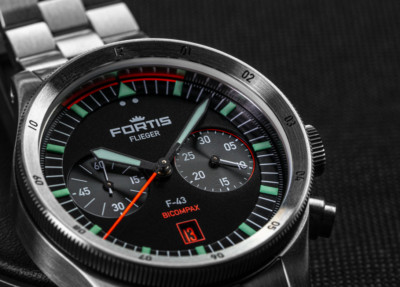 FORTIS Flieger F-43 Bicompax Automatic auf Block Bracelet